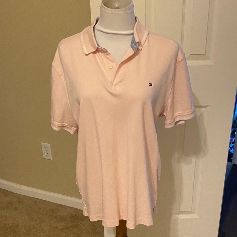 Pink Tommy Hilfiger short sleeved polo